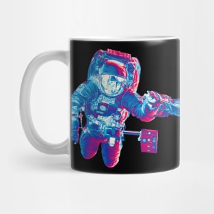 NASA Astronaut in Blue, Pink and White Colors Mug